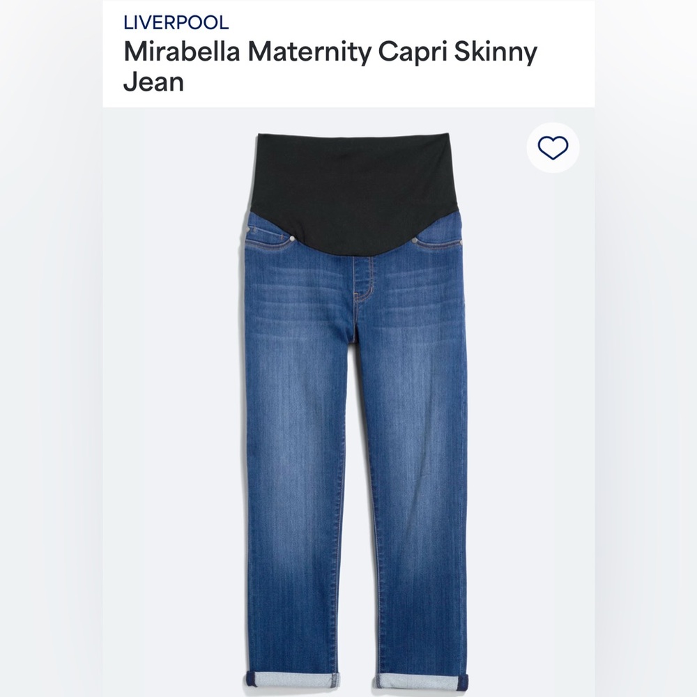 Women's Blue capri Maternity skinny Jeans